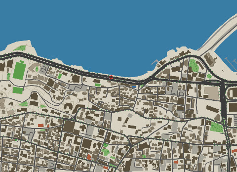 Top-down map of Ain El Mreisseh