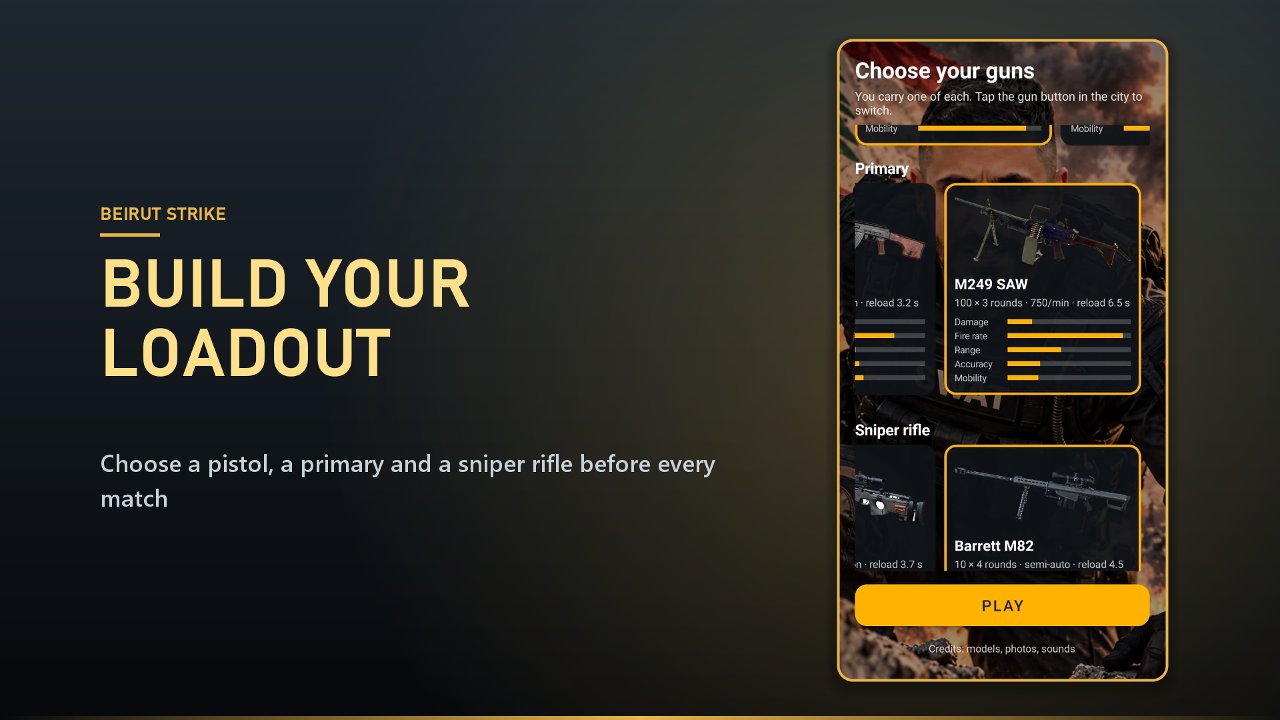 Choosing guns before a match